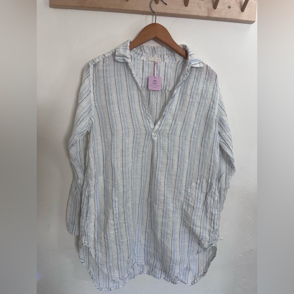 CP Shades linen tunic with pockets